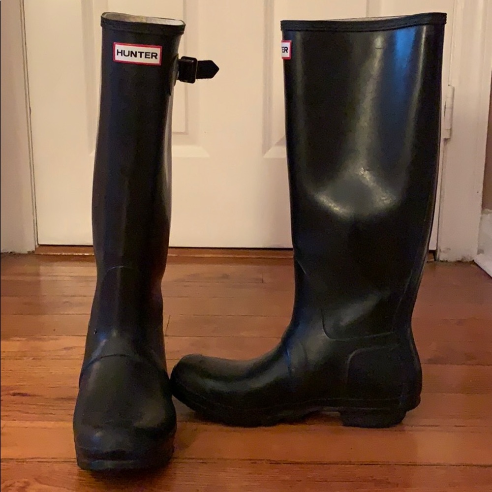 Classic black hunter boots